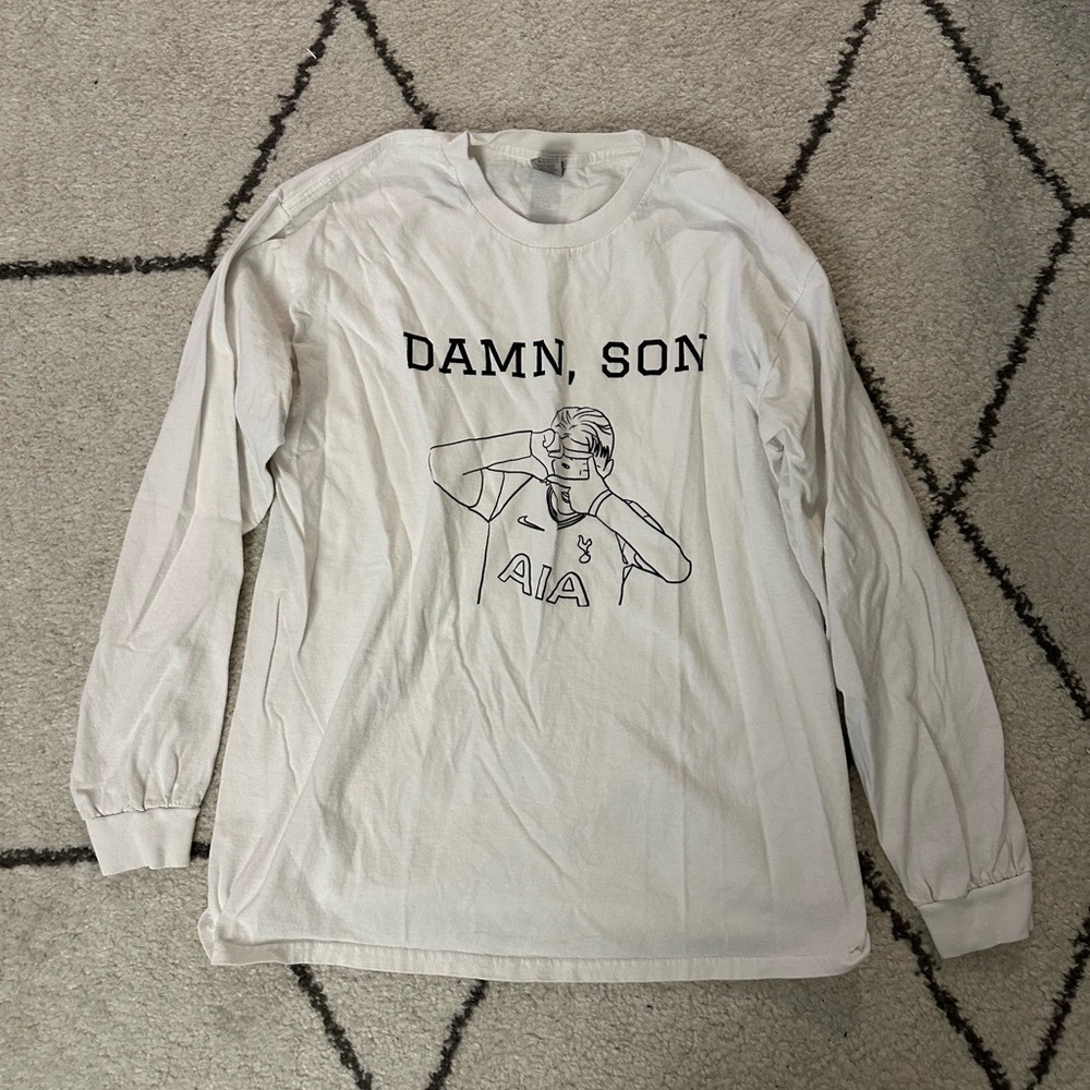 White Graphic Long Sleeve Shirt